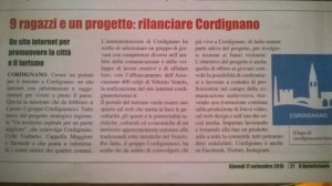 cordignano cordignamoci articolo quindicinale